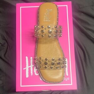 Stylish Tan Studded Sandals